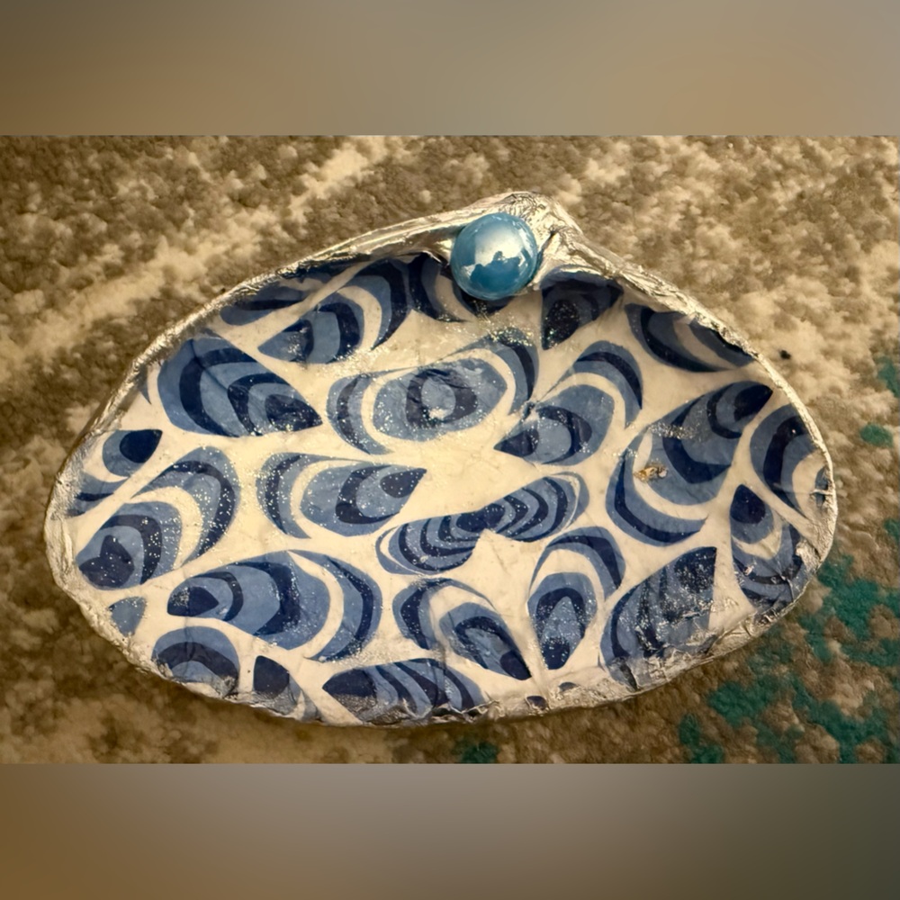 Abstract Blue and White Art Piece